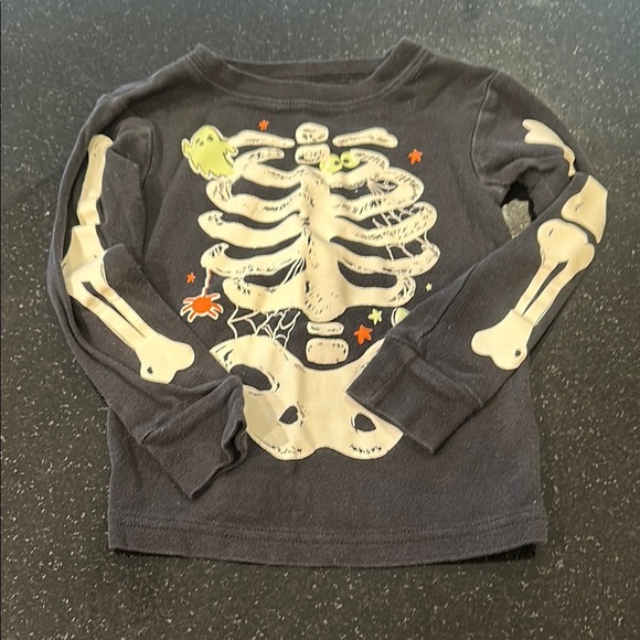 Kids 3T Halloween Pajama Bundle - Skeleton and Striped Kids Pajama Set - Picture 7 of 9